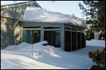 A temo sunroom on a beautiful winter day!