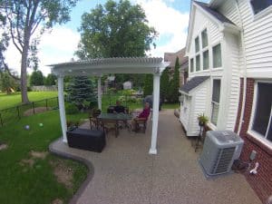 Louvered patio roof